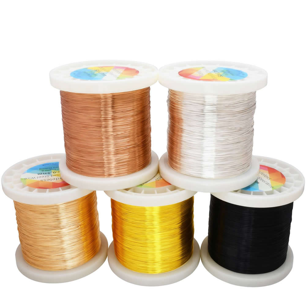 Copper Wire Roll - 色褪せない変色防止加工の曲げられる銅被覆鋼線 100m 328ft ロール 柔軟な彫刻用ワイヤー ジュエリー、フラワーアレンジメント、DIY用