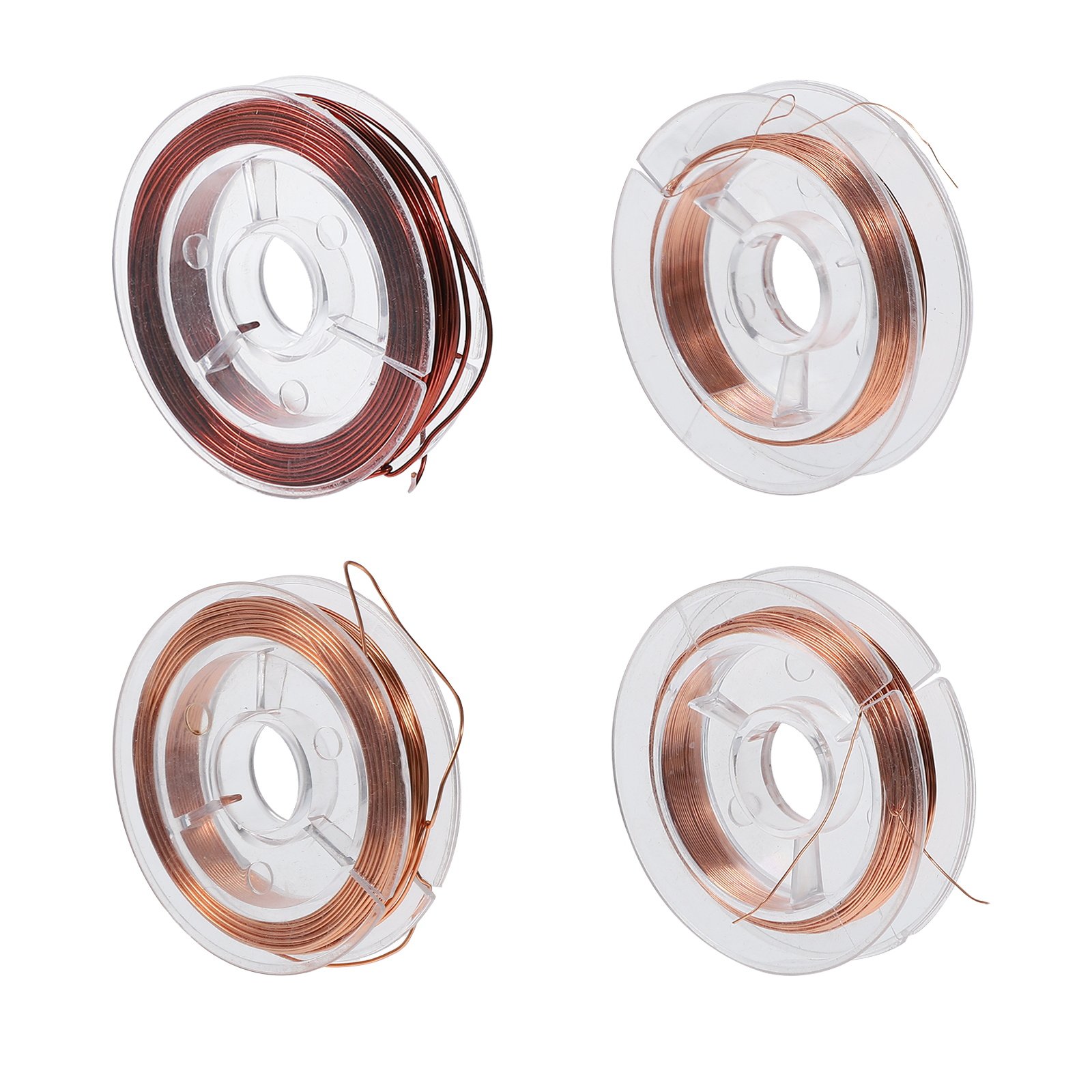 4巻入り、エナメル加工された銅線。DIY用、磁石巻線、変圧器 - Copper Wire Roll のレビューと価格