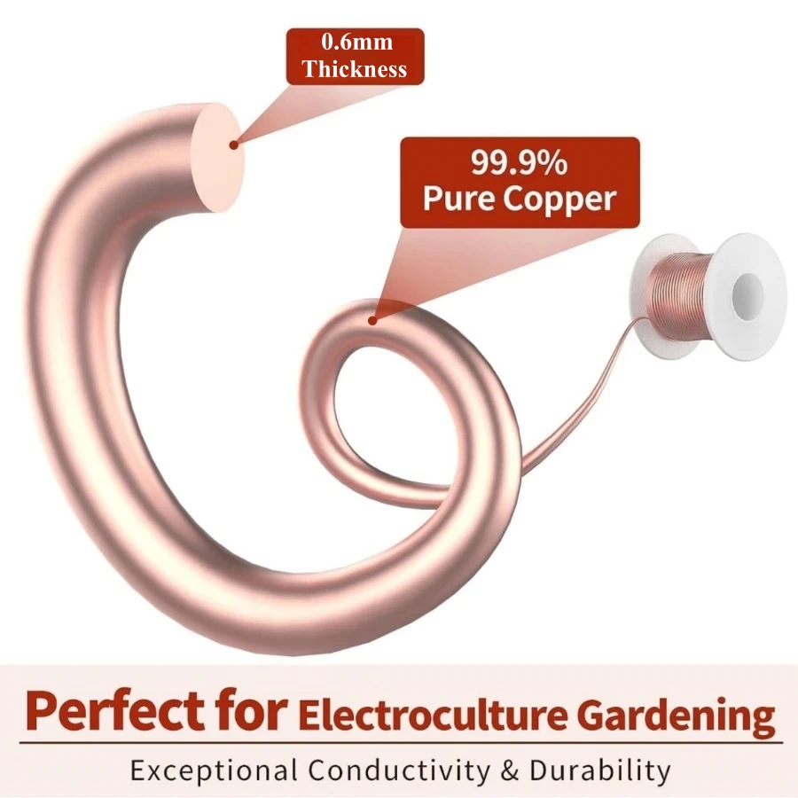 20 メートル/65 フィート電気培養ガーデニング銅キット  - Copper Wire Roll のレビューと価格