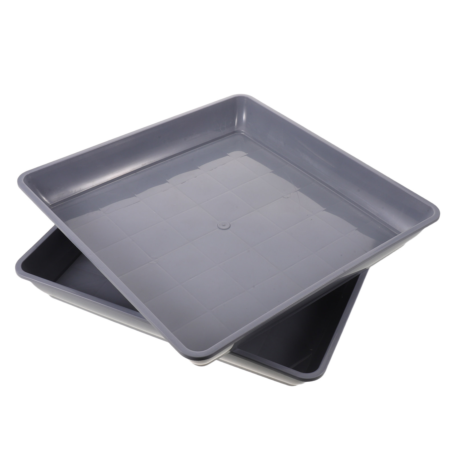 2個入り、正方形のプラスチック製プランター用トレイ。厚みのあ - Drip Tray Saucer のレビューと価格