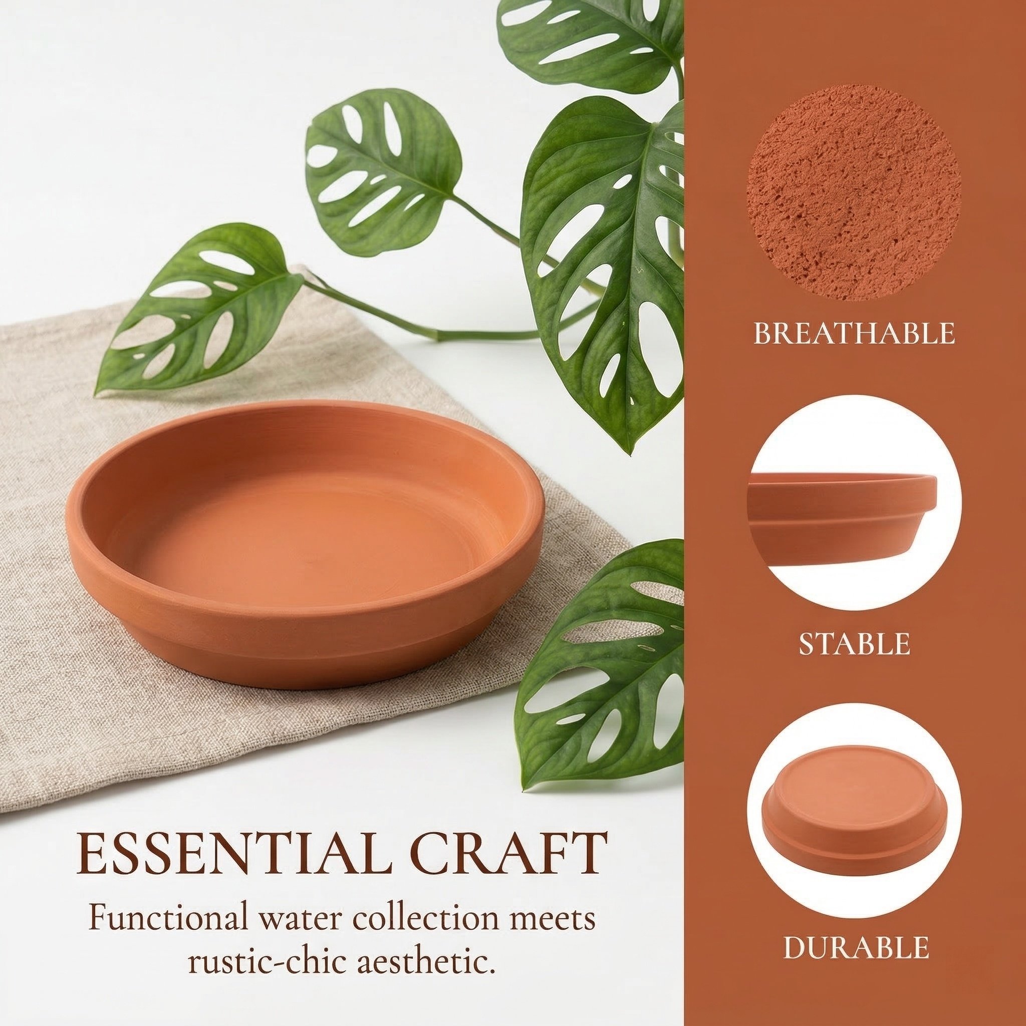 12個入り植木鉢受け皿 11cm テラコッタ製水受け皿、屋内 - Drip Tray Saucer のレビューと価格