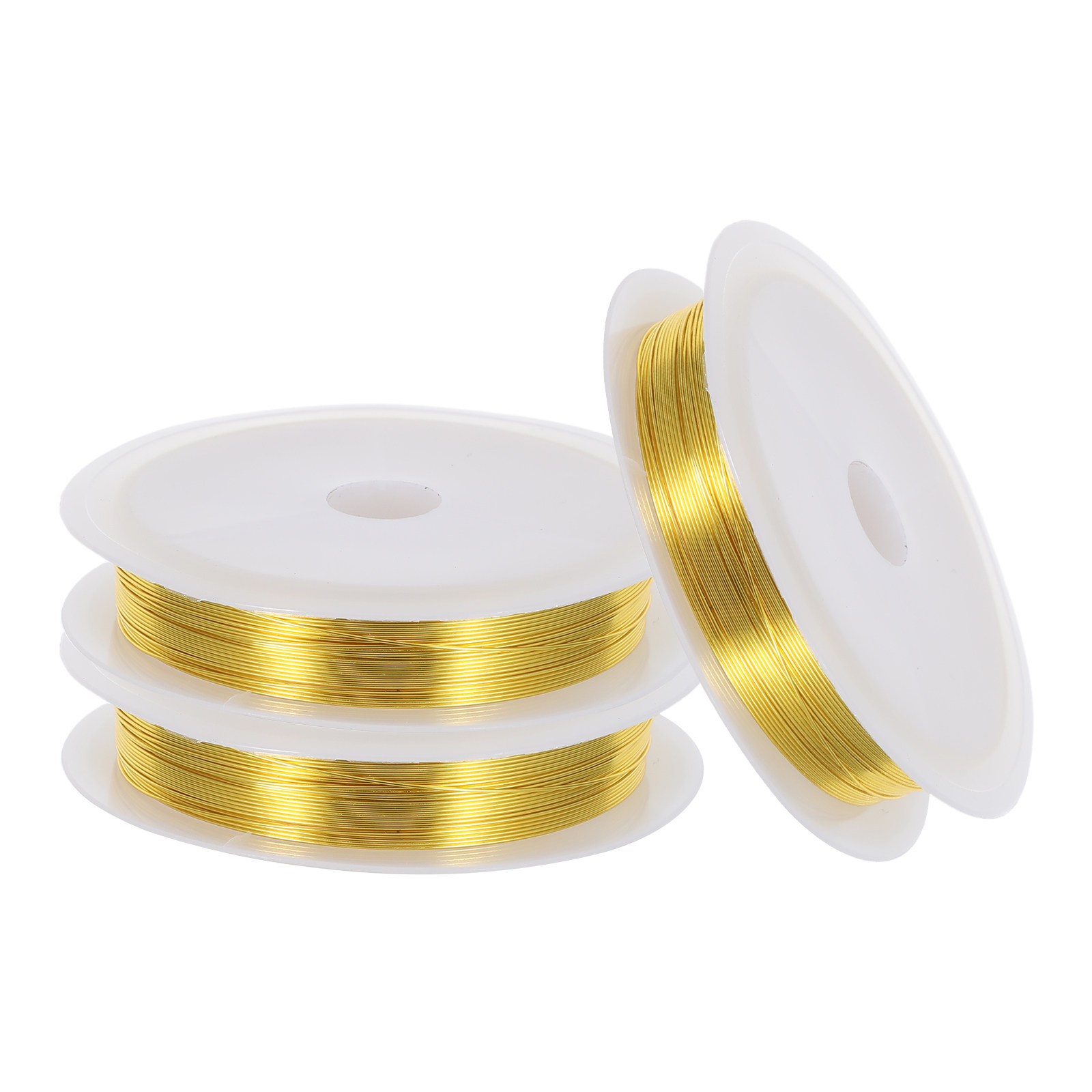 3ロール入り、ジュエリー用銅線、0.4mm、金色、柔軟性のあ - Copper Wire Roll のレビューと価格
