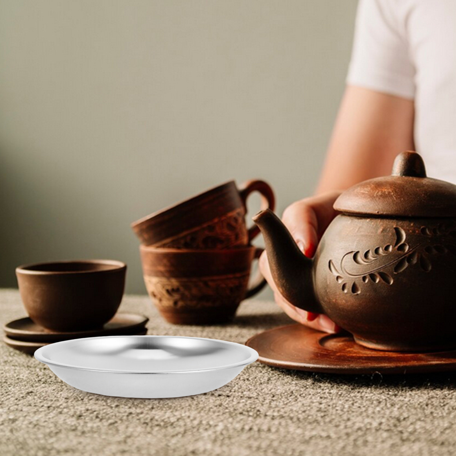 ステンレス製ティーバッグソーサー、丸型金属製ティーバッグ皿、 - Drip Tray Saucer のレビューと価格