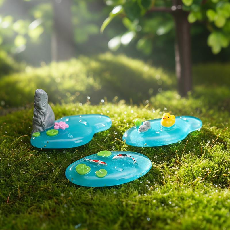 ミニ樹脂製池飾り　鯉・アヒル・蓮のテーマ　滑らかな質感　室内 - Bonsai Garden With Koi Pond のレビューと価格
